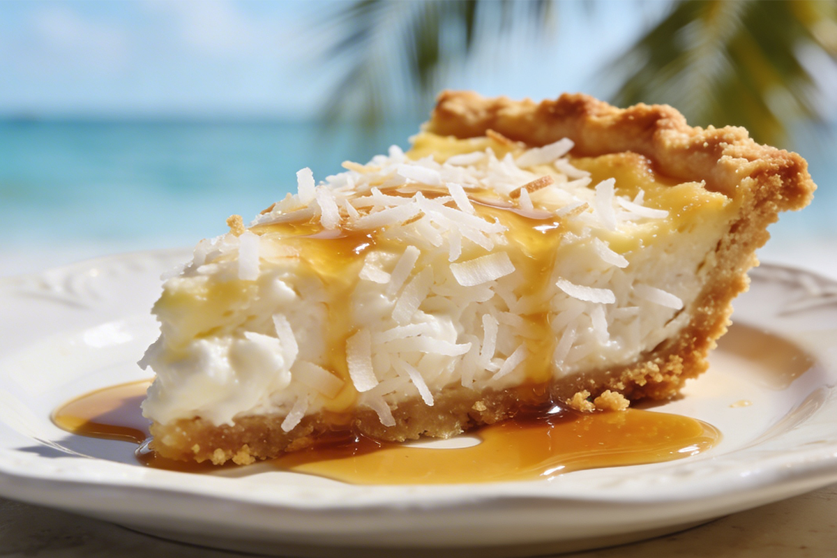 Fabulous Coconut Pie with Rum Sauce: Simple Instructions